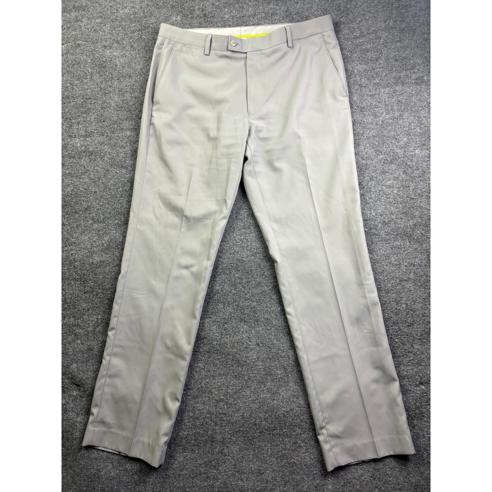 Louis Raphael Golf Pants Mens 38 Gray Flat Front Performance Trousers G04 02624